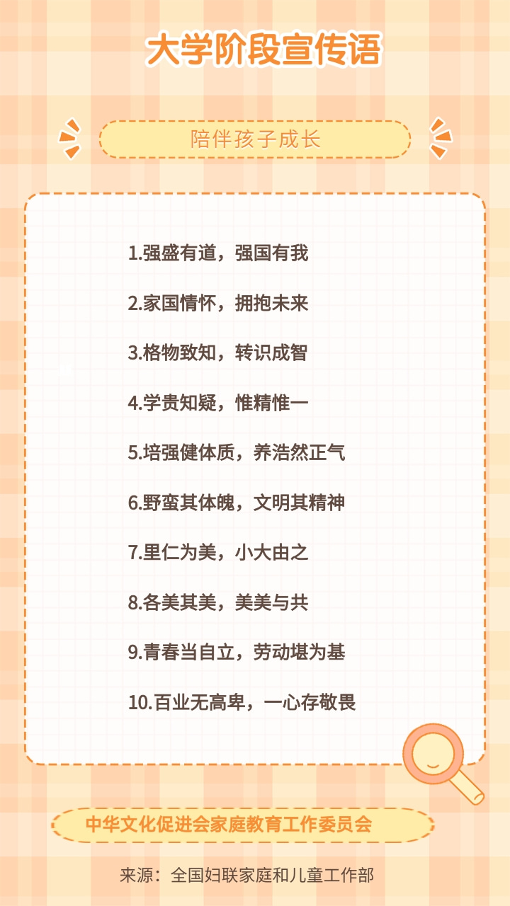 家庭教育&ldquo;应知应会&rdquo;宣传语